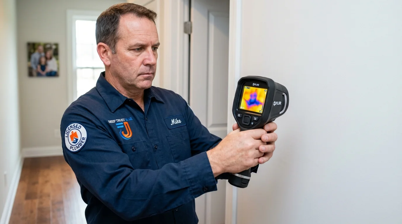 Thermal imaging leak detection by Johns Plumbing LLC in King Cove
